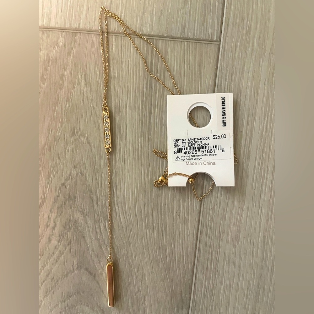 NWT 24” Gold Drop Necklace